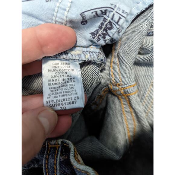 Y2K Juicy Couture Jeans Low Rise Boot Cut Heart Stitching Back Pockets 30 - Picture 5 of 9